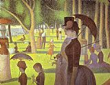 A Sunday on La Grande Jatte Detail by Georges Seurat